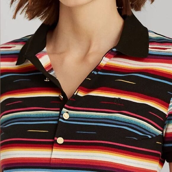 Lauren Ralph Lauren Black Label striped five button polo shirt - Picture 2 of 12